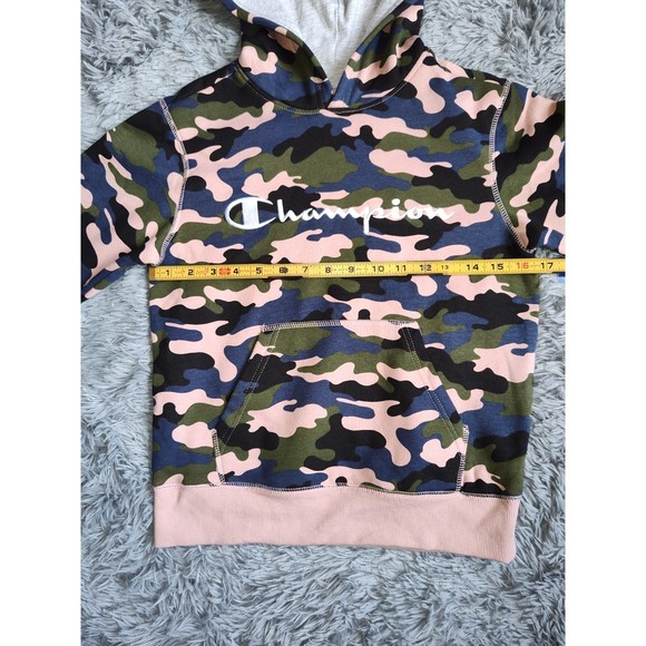 NWT CHAMPION Big Boys All Over Print Camo Signature Fleece Sweatshirt, Size: S-L - Picture 3 of 5